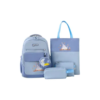 Tong Tong Rabbit Nylon Backpack Combo Set Women's Blue/Black/Pink/Purple