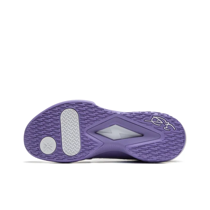 LiNing Abrasion Resistant Slip Resistant Low Top Basketball Shoes Men's Purple-6