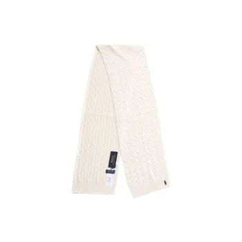 Polo Ralph Lauren Cotton Knit Scarves Unisex White