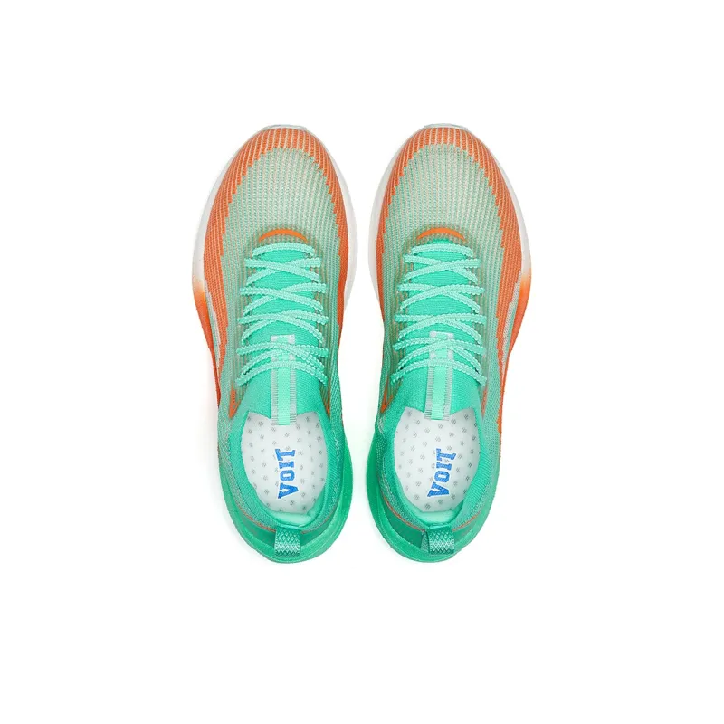 VOIT Coverage Lightweight Rebound Low Top Marathon Running Shoes Unisex Green Orange-3