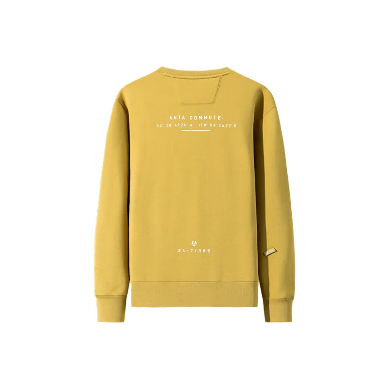 Anta Variety Training Collection Sweatshirt Men's Autumn Beauty Yellow-1