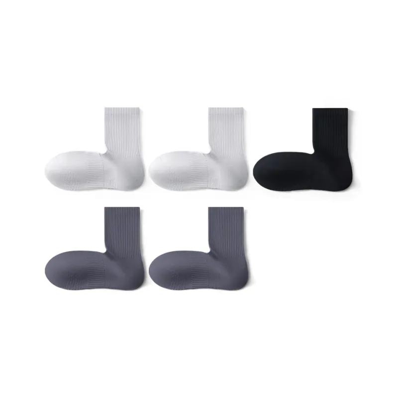 SHIWAJI Mid Calf Socks Men's 5 Pack-7