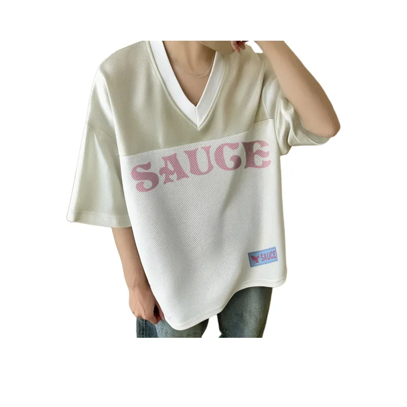 BEAR UNION Drop Shoulder Sleeve T Shirt Unisex Apricot-1