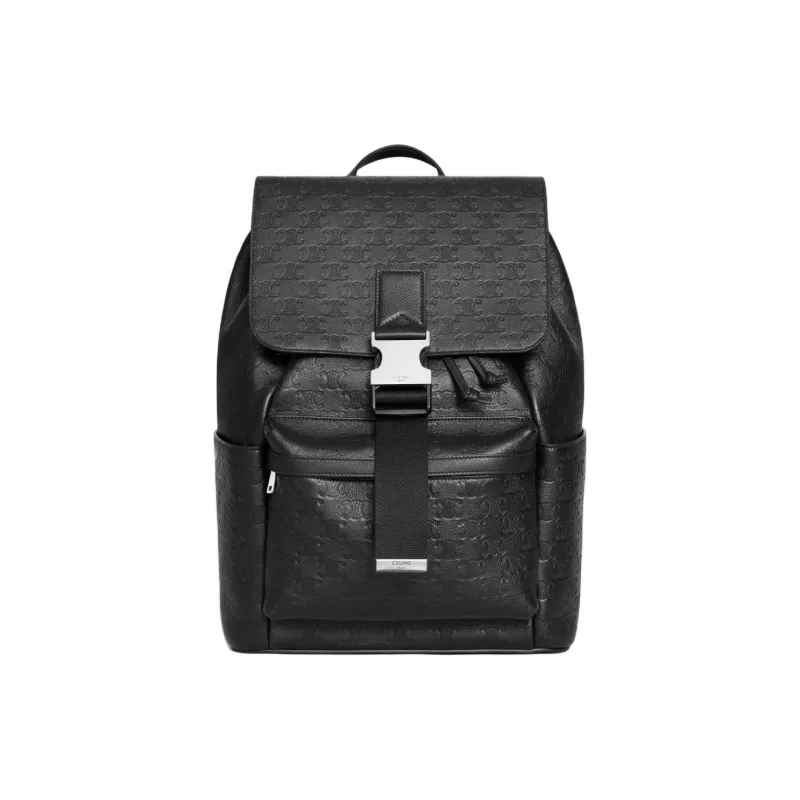 CELINE Triomphe Cow Leather Backpack Men's Black-0