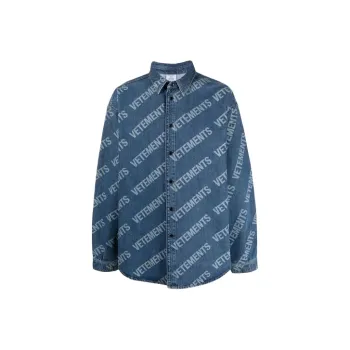 Vetements Shirts Men Blue