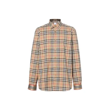 Burberry Shirt Fall Men's Khaki