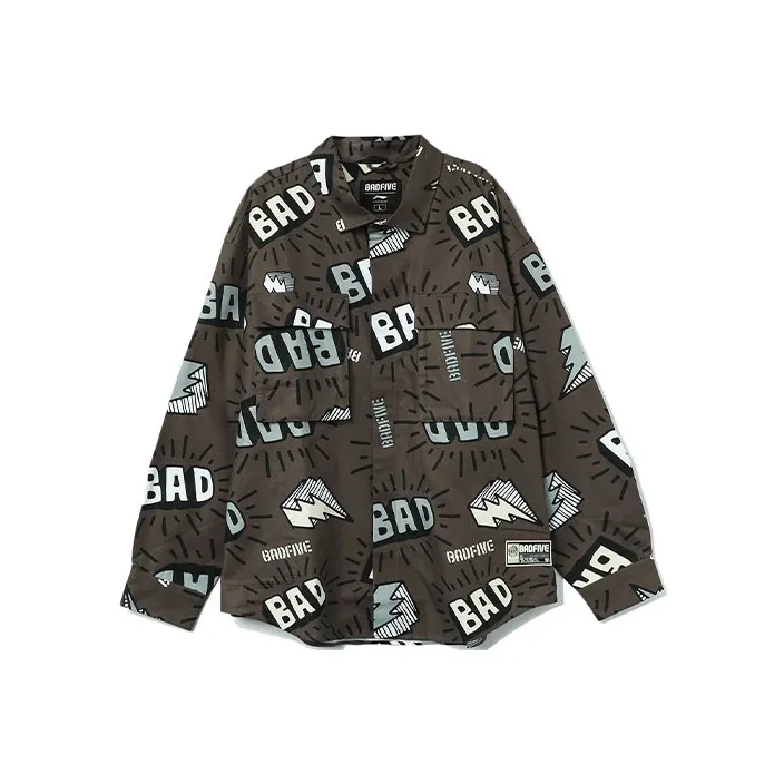 LINING Shirts Men Black Gray-0