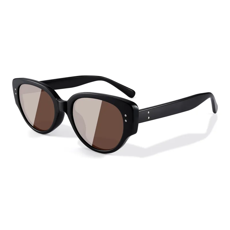 PULAIS Plate Frame TR/Memory Plastic Cat Eye Sunglasses Unisex-3