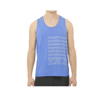 SALOMON Tank Tops Men's Ultramarine/White