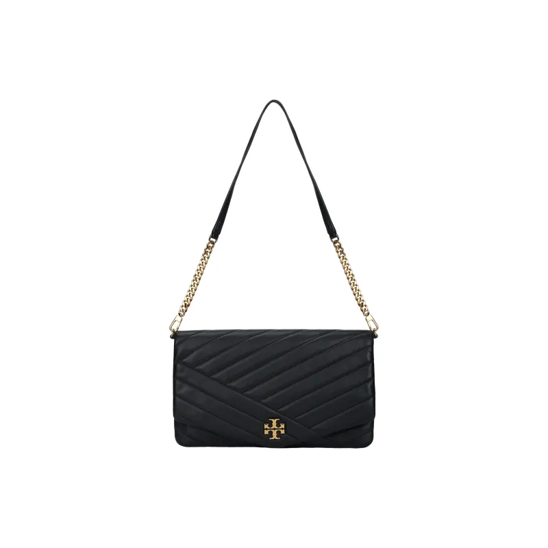 TORY BURCH Kira Sheepskin Shoulder Bag Women's Black-0