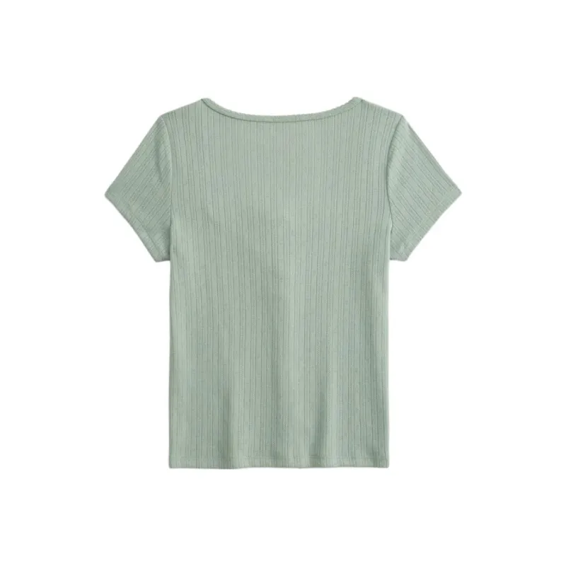 Hollister T Shirt Women's Green-1