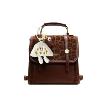Yalu PU Backpack Women's Light Brown/Dark Brown/Coffee