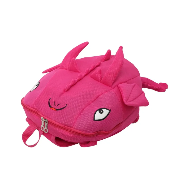 Dusen Kangaroo Nylon Fabric Backpack Regular Unisex Black/Gray/Rose Red/Neon Green/Blue-10
