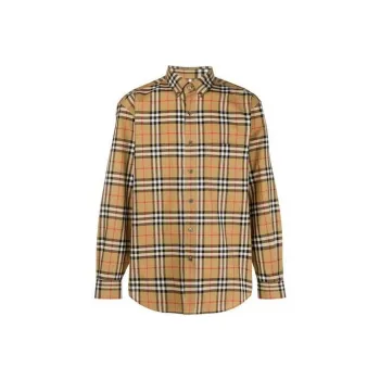 Burberry Shirts Men Camel
