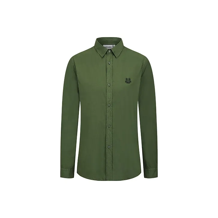 KENZO Shirts Men Army Green-0