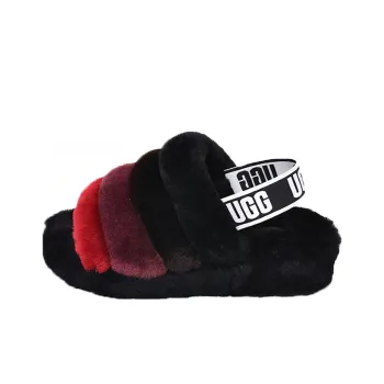 UGG FLUFF YEAH Fluff Yeah Slide Slippers Women's Dark Midnight Black