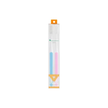 XIAONIULIXIANJI 2 Pcs Set Toothbrush Soft Bristles Supermarket Set Large Brush Hole High Density Couple Toothbrush