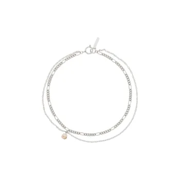 JUSTINE CLENQUET Brass, Crystal Necklaces Women's Silver
