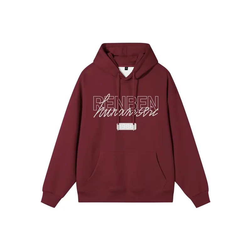 RENBEN Sweatshirts Unisex Burgundy-0