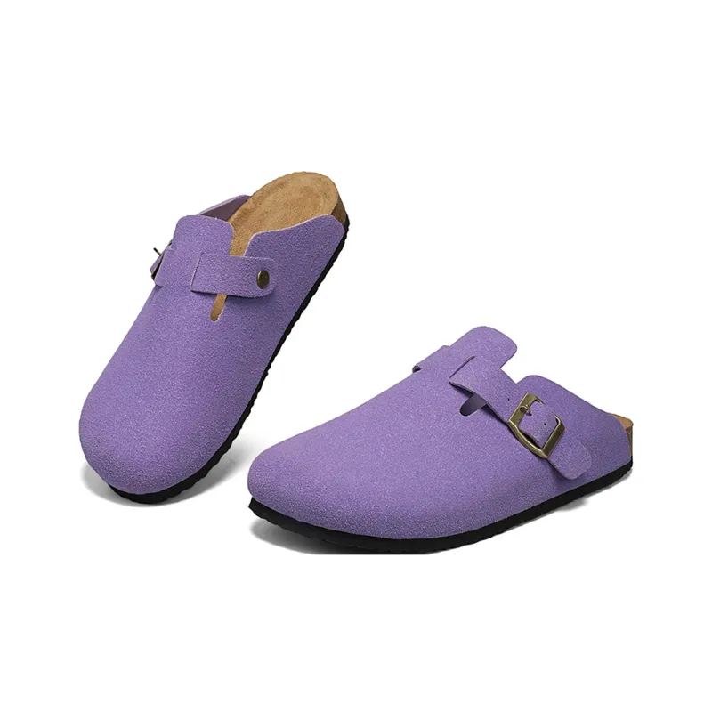 Magelly Cork Sole Slip Resistant Abrasion Resistant Quiet Wrap toe Slippers Unisex-23