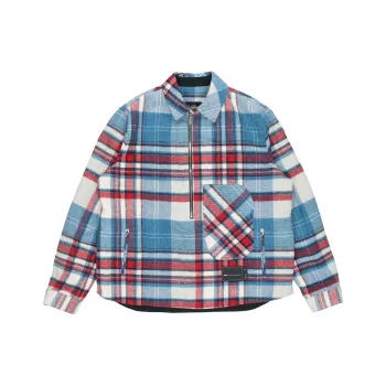 WE11DONE Plaid print Wool Shirt