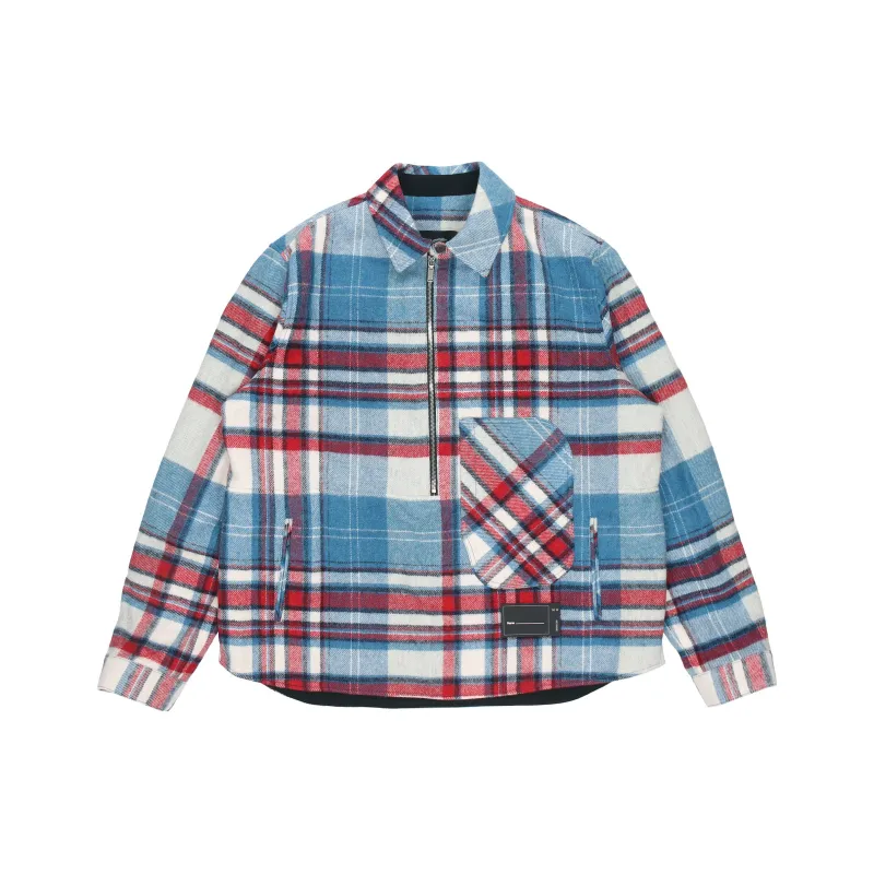 WE11DONE Plaid print Wool Shirt-0