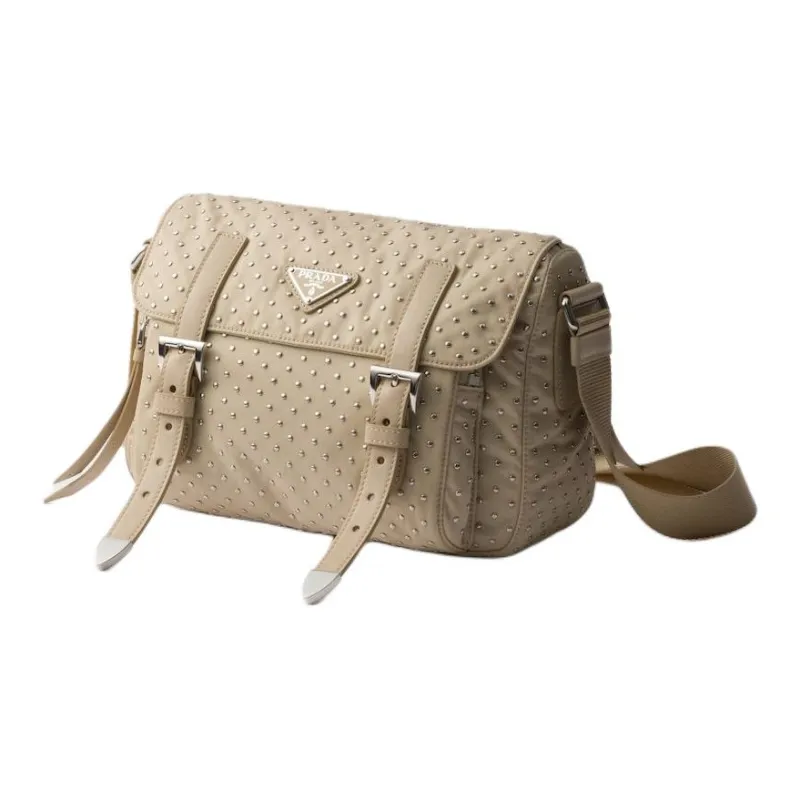 PRADA Recycled Nylon Crossbody Bag Women's Desert Yellow-1