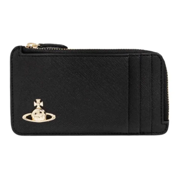 Vivienne Westwood Orb Plaque Zipped Card Holder-0