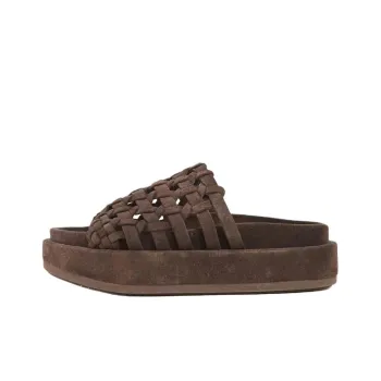 Paloma Barceló Slide Slippers Women's Brown