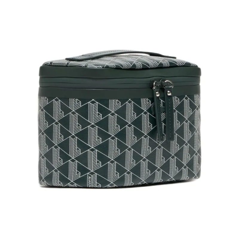 LACOSTE Cotton Makeup Bag Women's Green-1