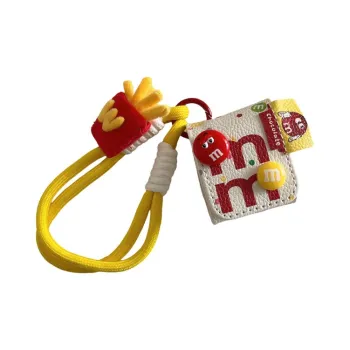 Kona Chun Compatibility AirPods1/2/3/4/PRO/PRO2 Leather Refreshing 3D Effect M&M's Lanyard Headphone Cases