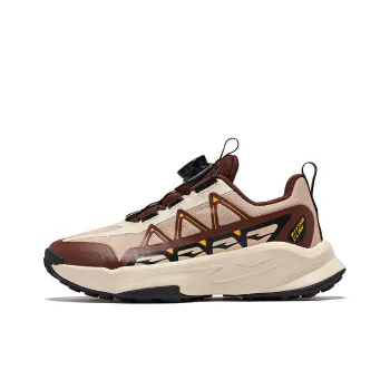 ERKE KIDS Slip Resistant Cushioning Wear Resistant Lightweight Cushioning Low Top Kids' Running Shoes Oat/Mocha Kids'