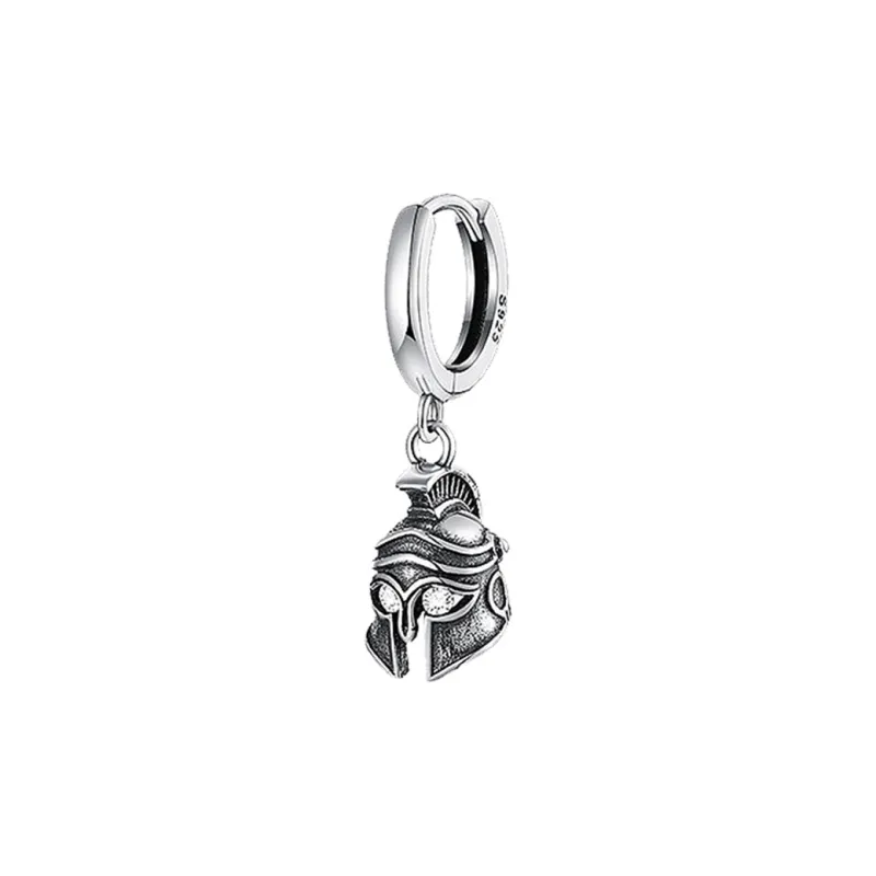DAIRUO S925 Silver Earrings Men's-0