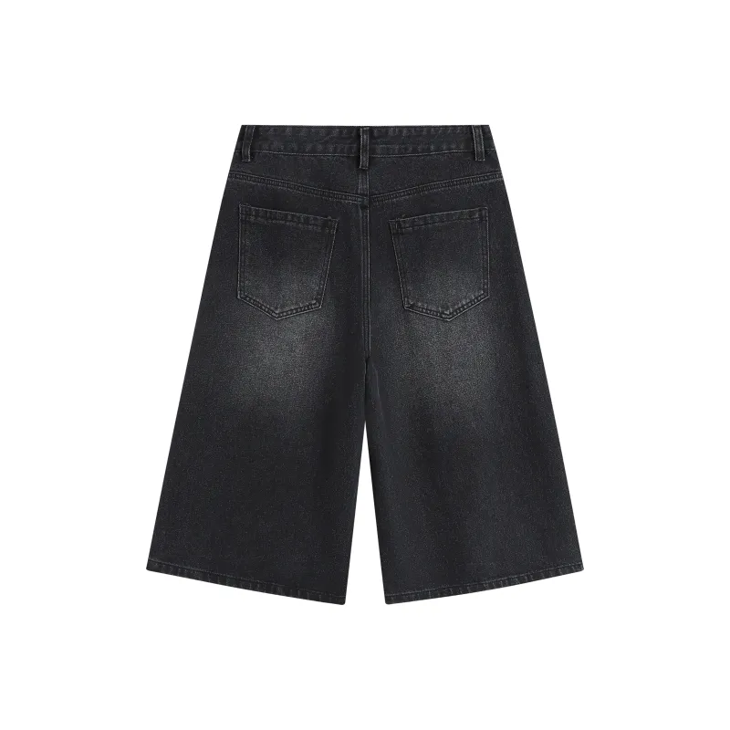 Love Monster Denim Shorts Unisex-1