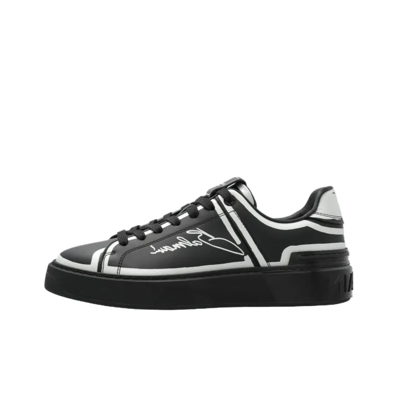 BALMAIN Low Top Skateboard Shoes Women's Black-0