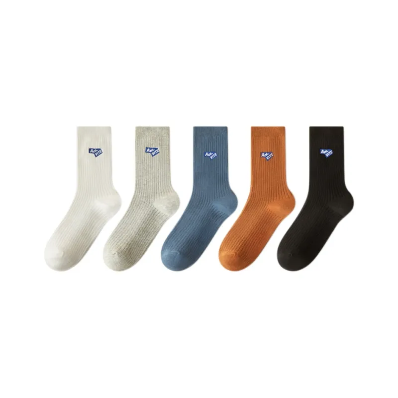 FAIRWHALE Mid Calf Socks Unisex 5 Pack-38
