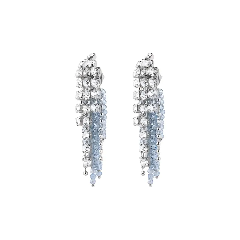 Givenchy Metal, Crystal, Glass Earrings Women's Silver-2