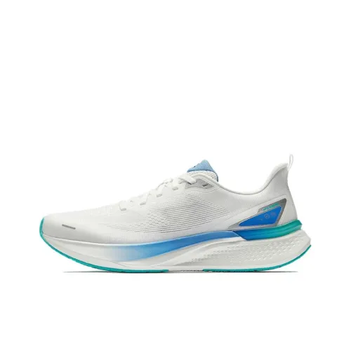 Anta Hydrogen Run 7 Abrasion Resistant Breathable Low Top Casual Running Shoes Men's White Blue