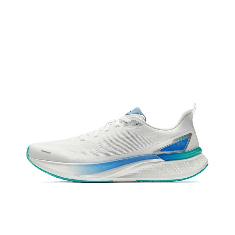 Anta Hydrogen Run 7 Abrasion Resistant Breathable Low Top Casual Running Shoes Men's White Blue-0