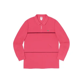 Supreme Lacoste Pique Zip L/S Polo