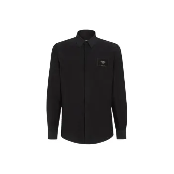 FENDI Logo Patch Buttoned Shirt