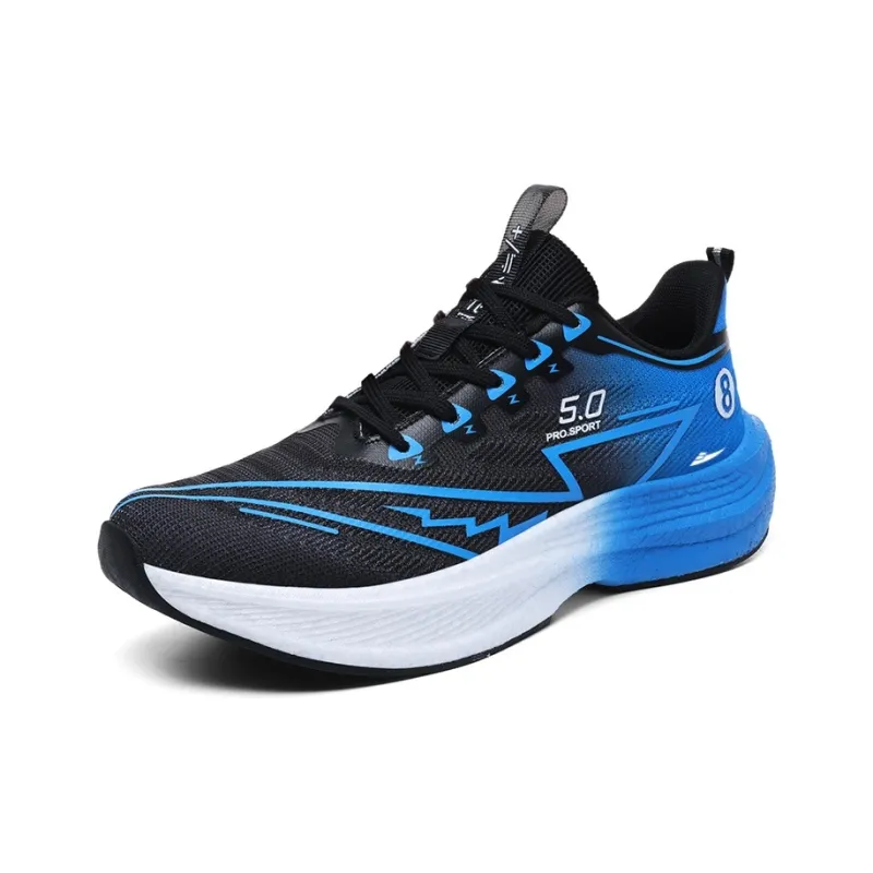 Kuding Running Shoes Unisex Low Top Electric Glow/Flint Stones/Black Blue/Spring Green-11