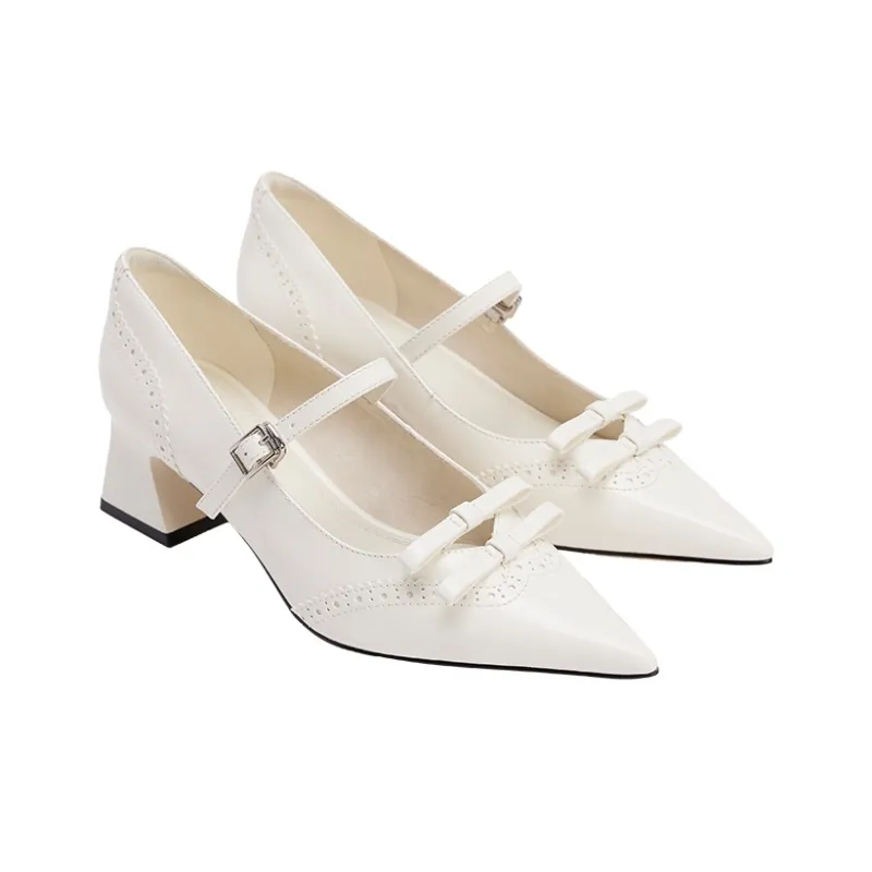 URBAN REVIVO Casual Single Shoes Women's Ecru-1