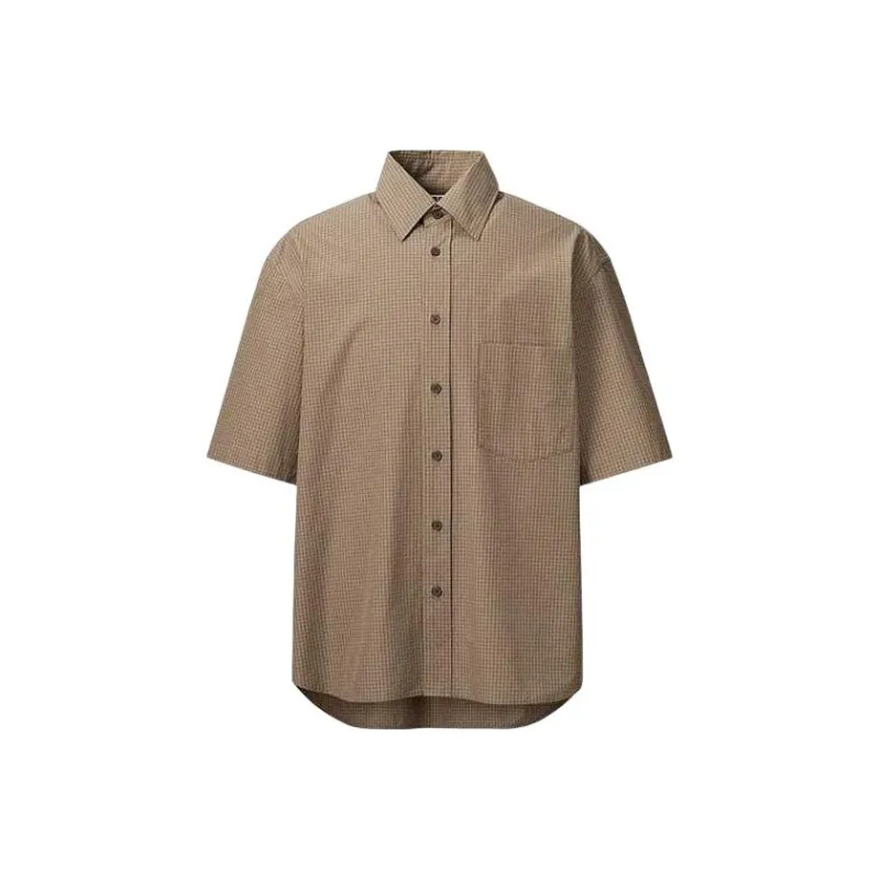 UNIQLO Shirt Men's Chestnut Shell Brown-0