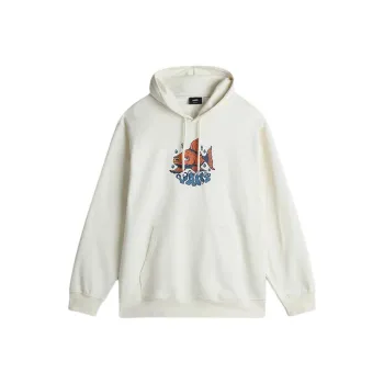 Vans Lässiges Fish Hoodie Sweatshirt Men's White