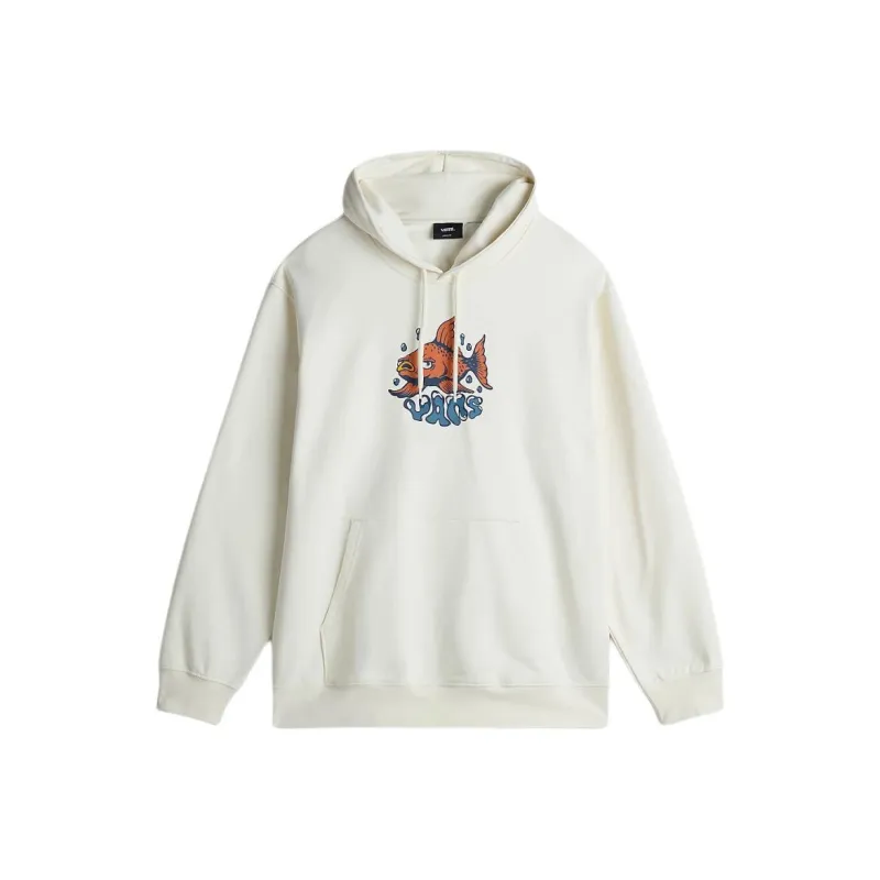 Vans Lässiges Fish Hoodie Sweatshirt Men's White-0