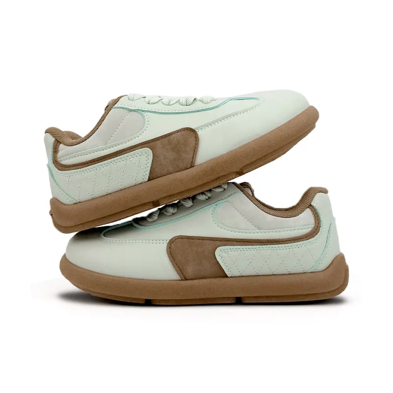 Mengsai Support Abrasion Resistant Low Top Casual Shoes Women's Mint Chocolate-3