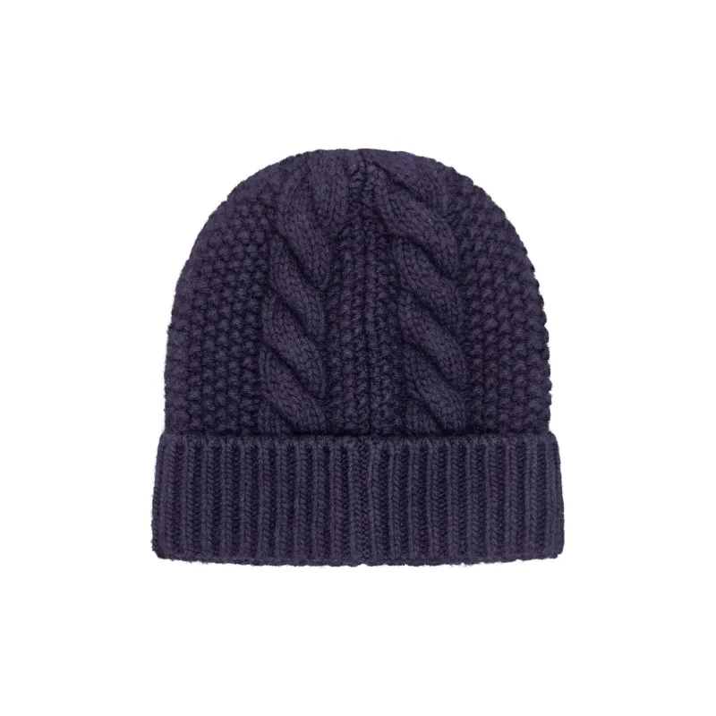 Moncler Virgin Wool, Cashmere Beanies Men's Purple-1