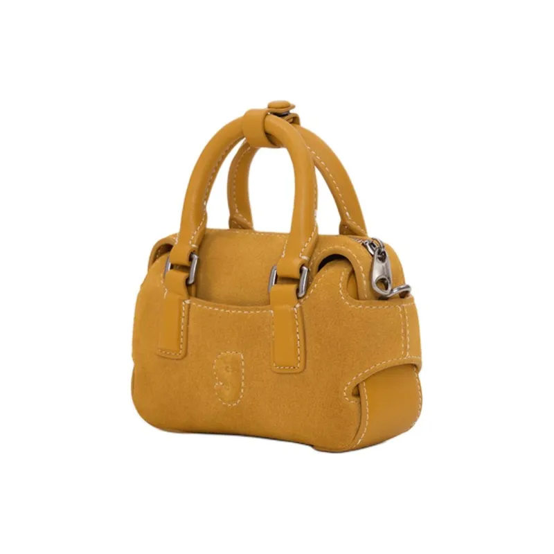 KUNOGIGI Cow Leather Handbag Women's Ginger Yellow-0