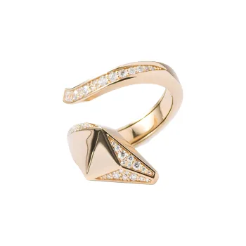 PRADA 18k Gold Diamonds Rings Women's Gold